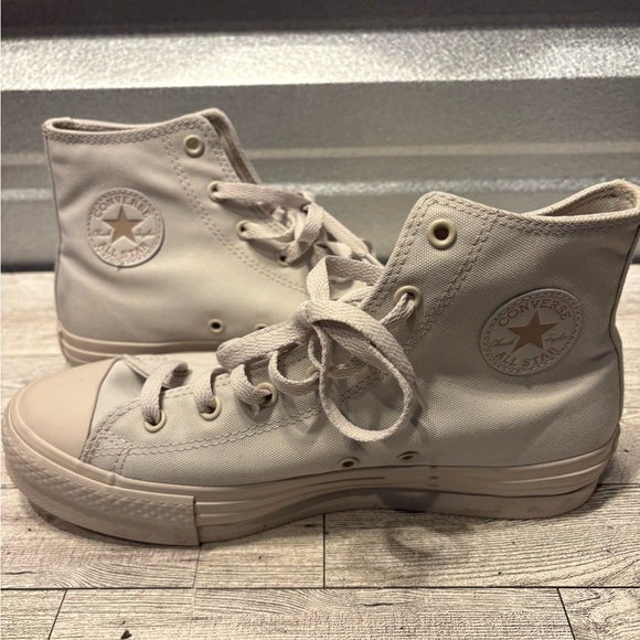 Converse White High-Top Sneakers - Picture 6 of 6